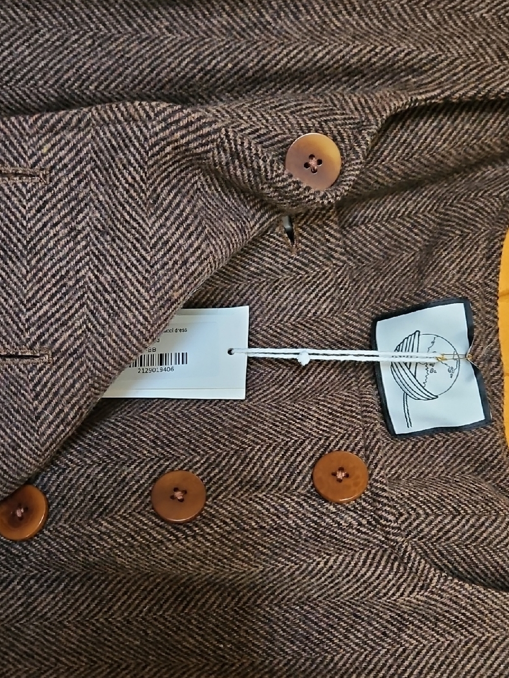 Emma 33 - Brown Wool Midi Dress - Picture 8 of 14